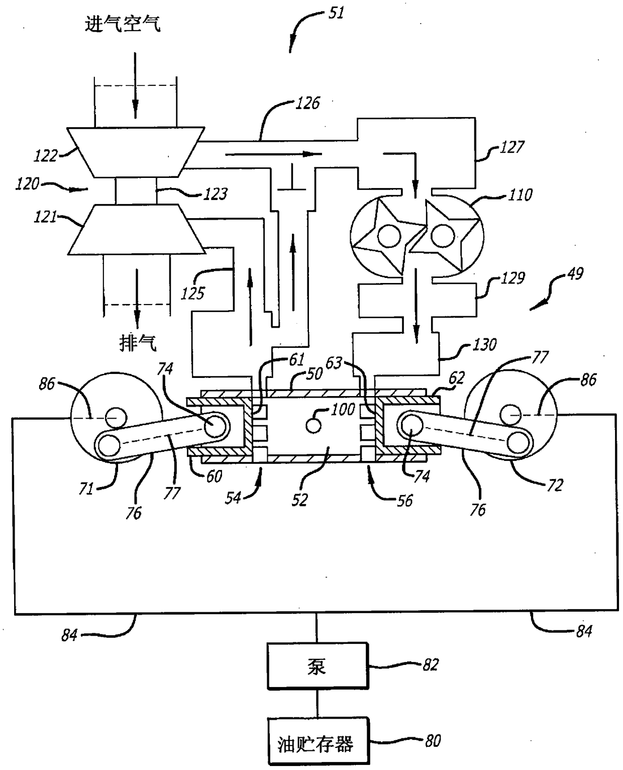 Lubrication arrangements for maintaining piston pin oil pressure in two-stroke cycle, opposed-piston engines
