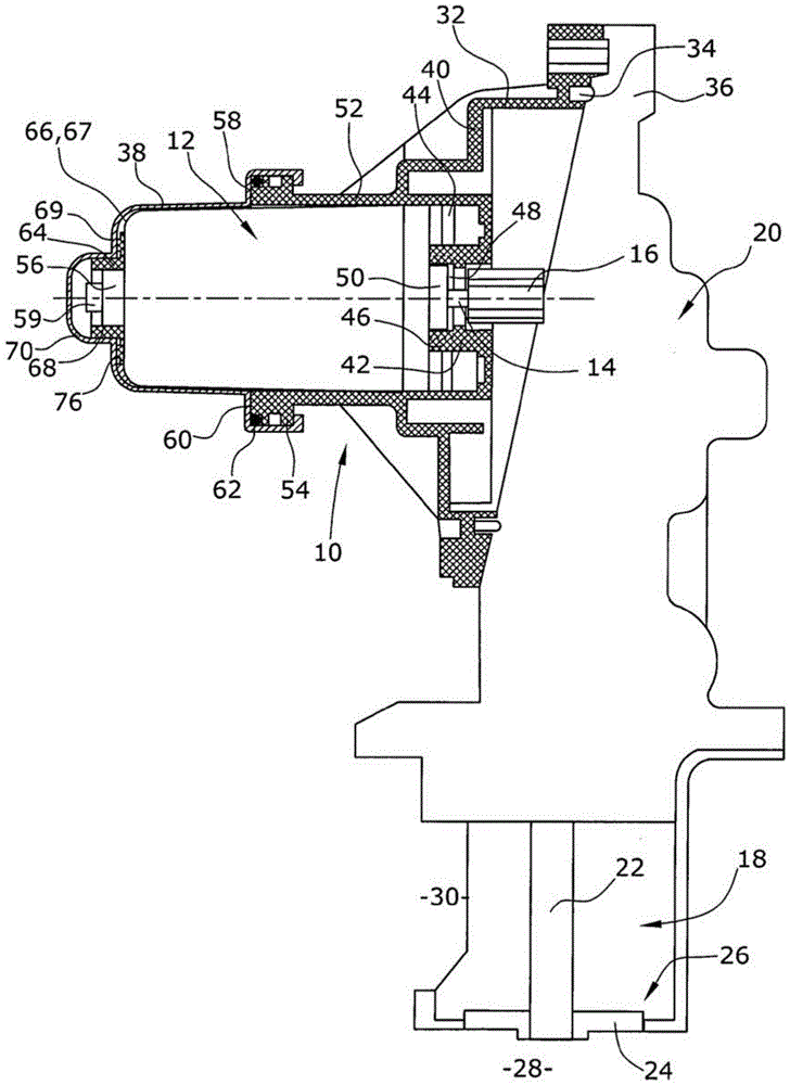Drive arrangements for an assembly of an internal combustion engine, and exhaust-gas recirculation valve