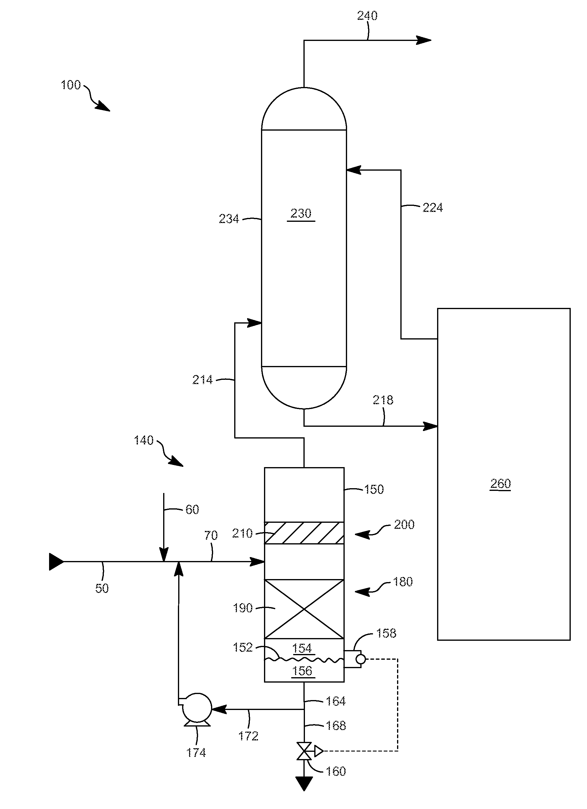 Process for removing carbonyl sulfide in a gas phase hydrocarbon stream and apparatus relating thereto