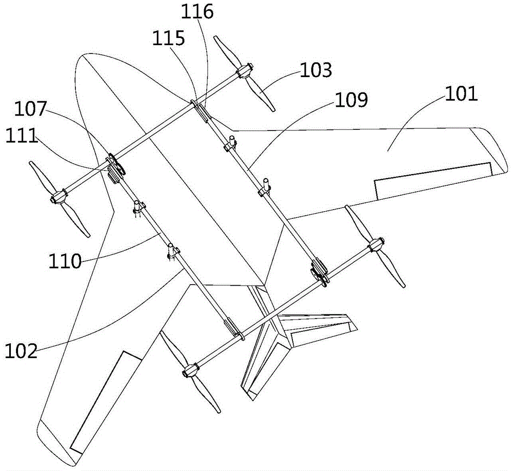 Fixed-wing multi-shaft aircraft