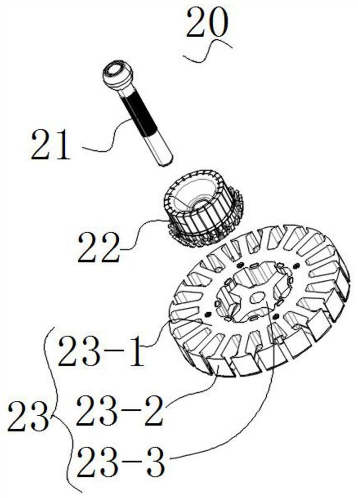 A direct-current brush motor and cooling fan