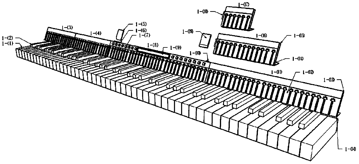 Music score and fingering electronic lamplight analog display method and keyboard instrument auxiliary teaching device