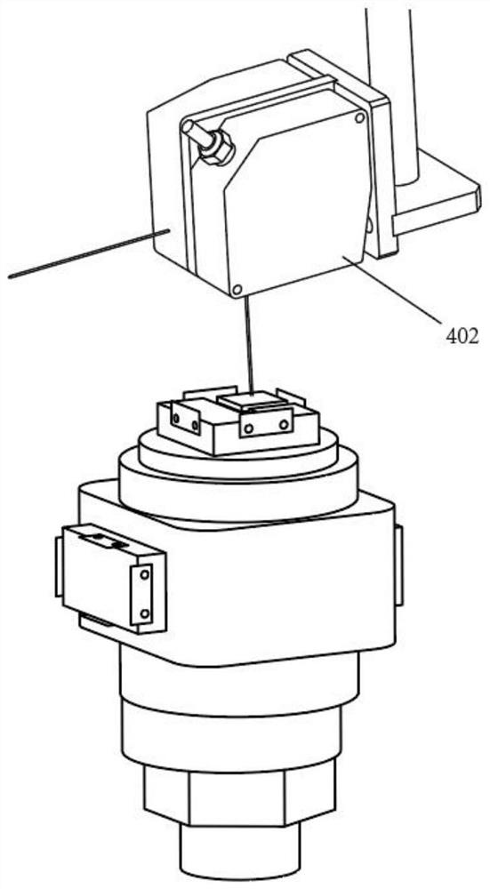 Orthogonal point laser double-measuring-head pose calibration test piece