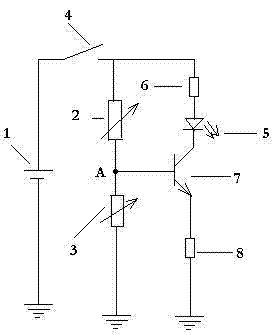 An alarm circuit for bad heat dissipation of automobile engine water tank