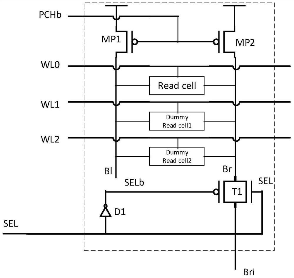 An actively configured memory reading device, memory and electronic equipment