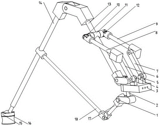 Hexapod robot driven by parallel connecting rods