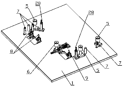 Automobile glass front and back door bracket installing tool