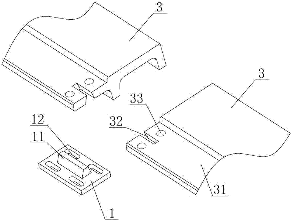 Chute style connecting joints for f-rails