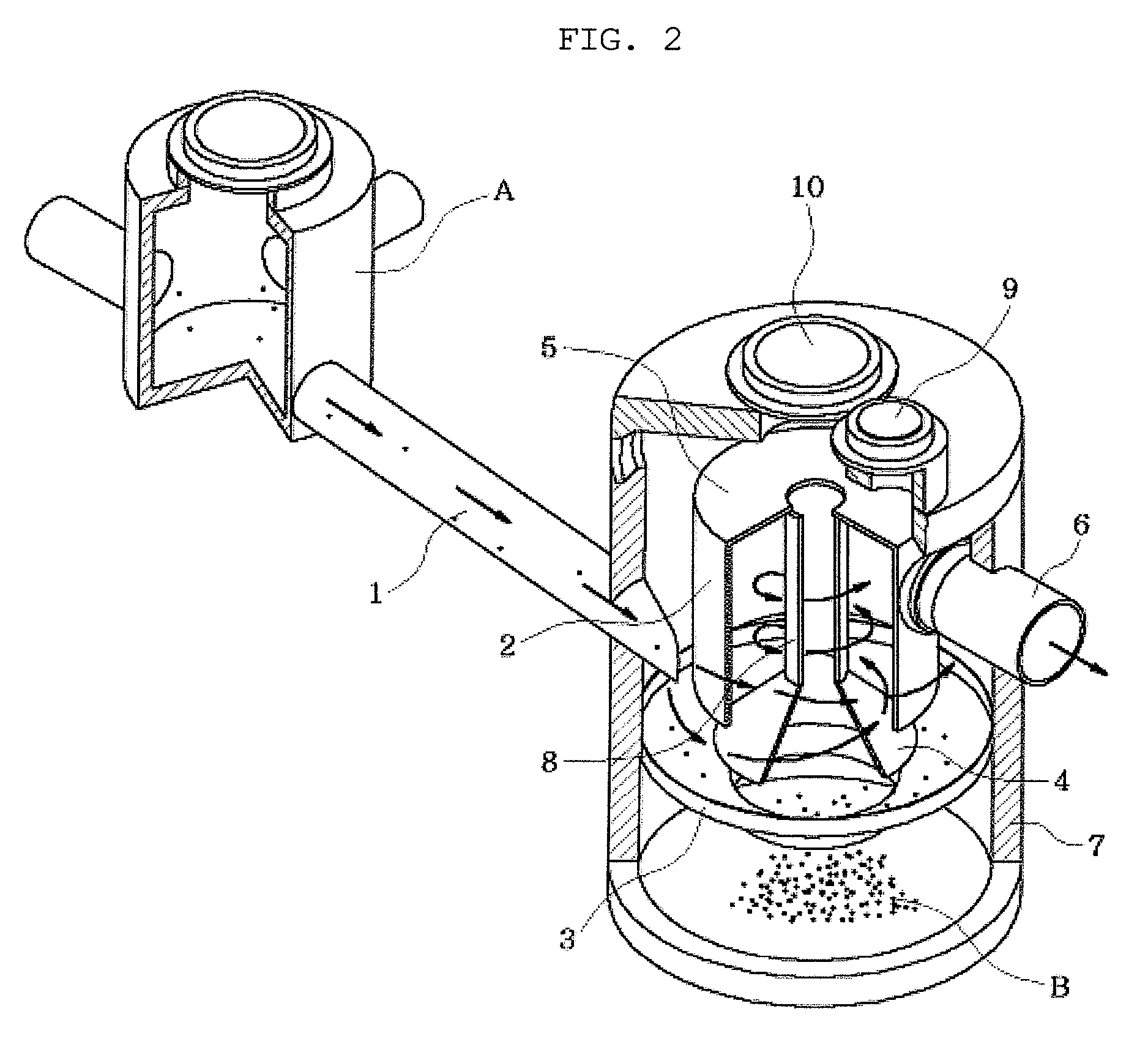 Vortex separator for separating floating and settling substances from centrally inflowing storm-water
