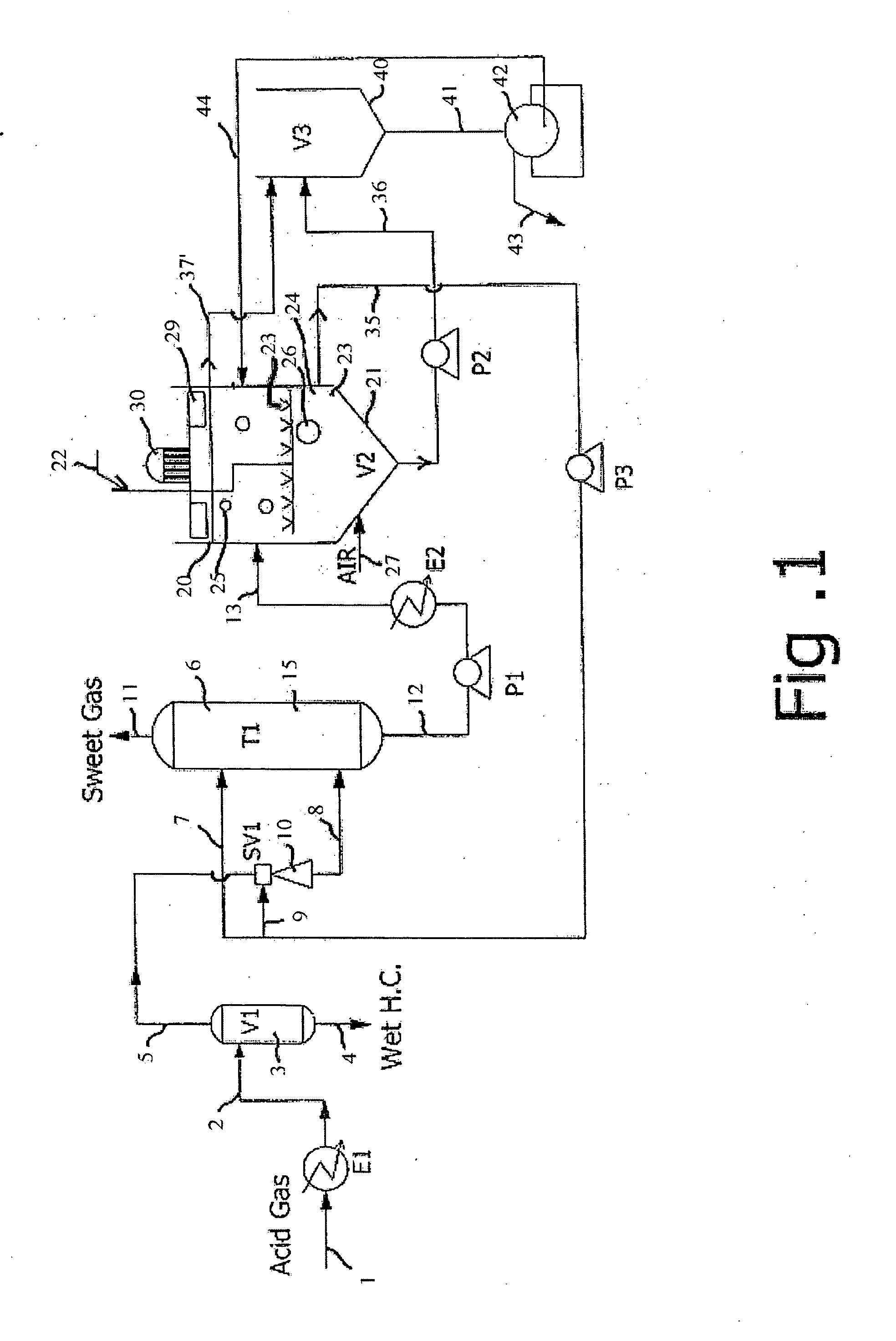 Process for removing sulfur particles from an aqueous catalyst solution and for removing hydrogen sulfide and recovering sulfur from a gas stream