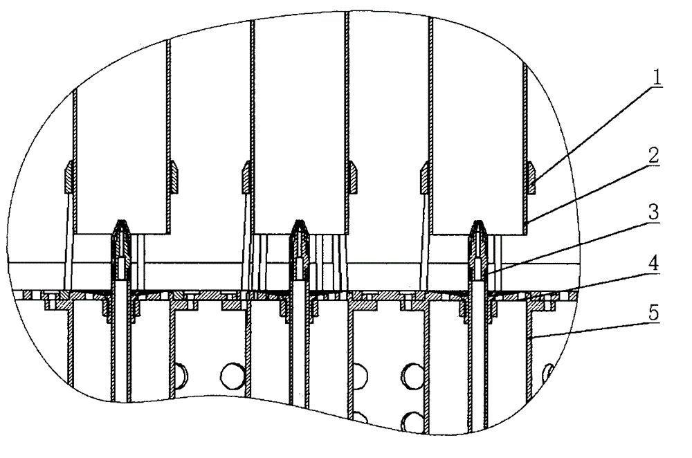 Bottom spraying and air intake control structure of fluidized bed