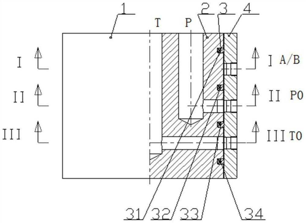 Synchronous action shaft flow distribution switch reversing multi-way valve