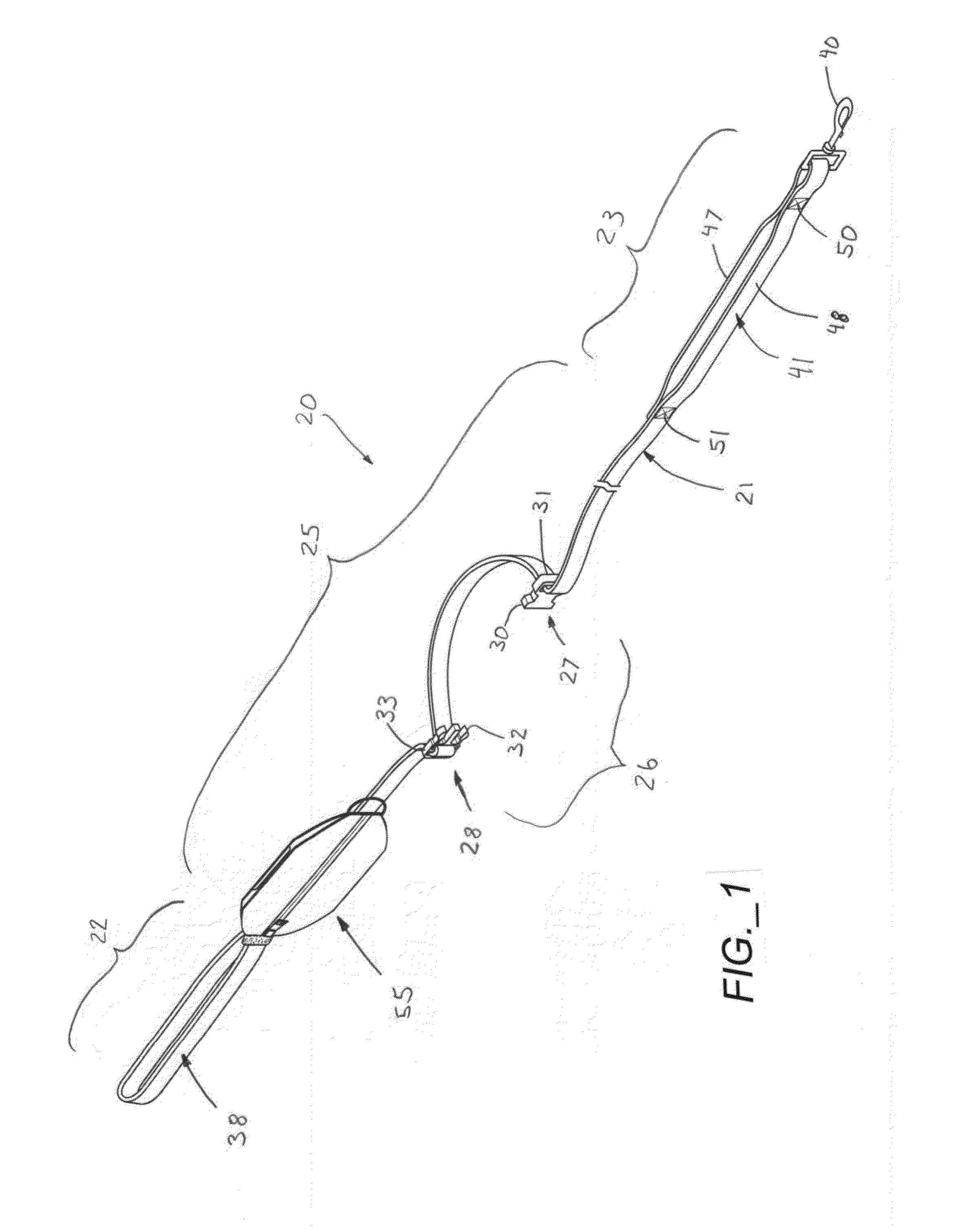 Leash assembly with quick release apparatus