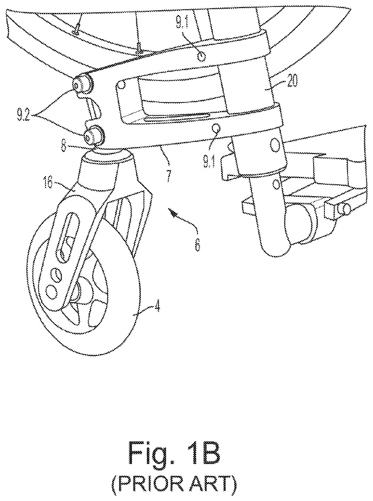 Caster wheel support assembly for a wheelchair and wheelchair comprising the same