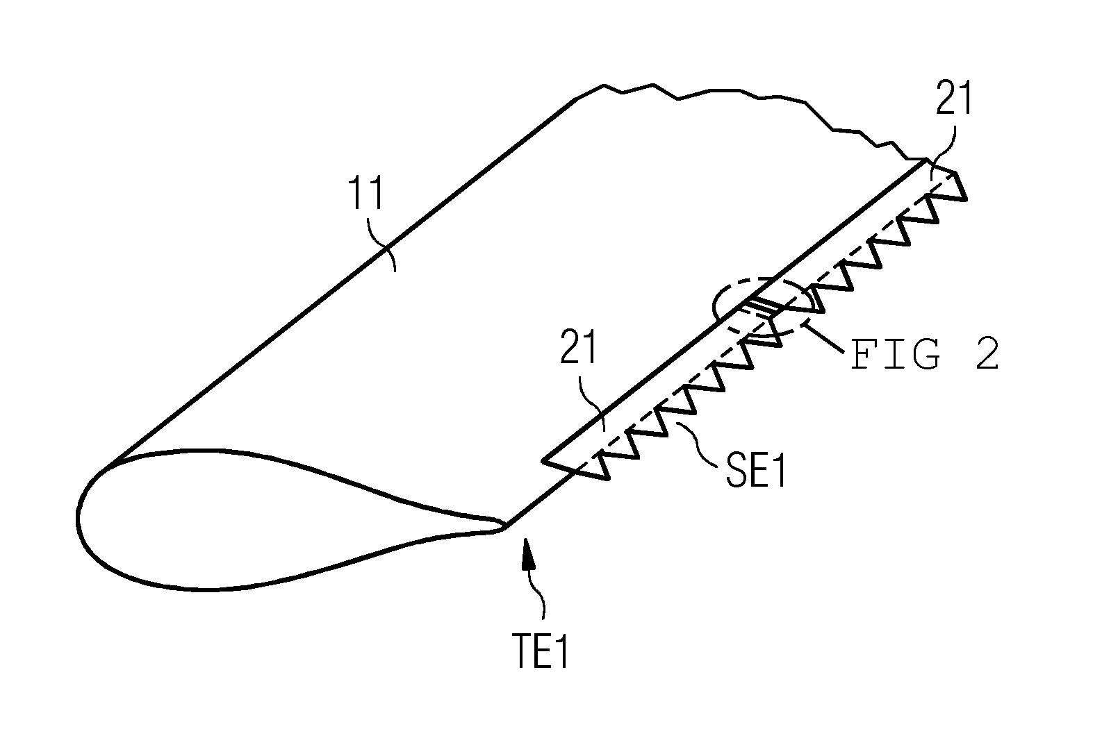 Arrangement to reduce noise originated by a wind turbine blade