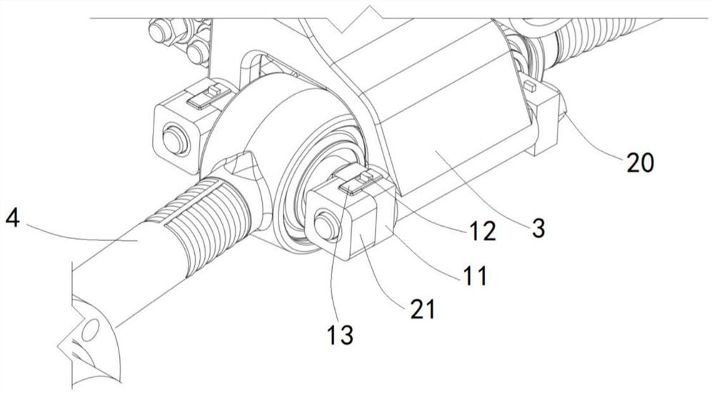 Anti-loosening device for balanced suspension thrust rod