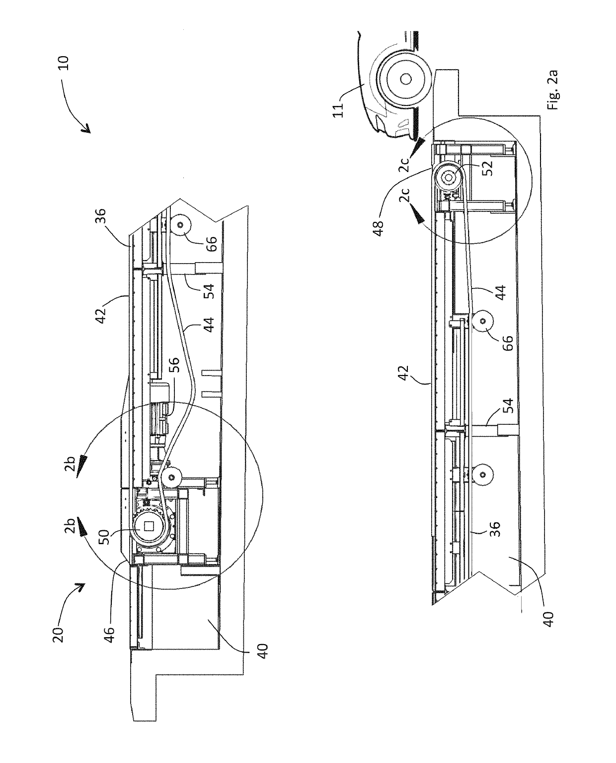 Belt contact surface with inserts, and a conveyor system using same