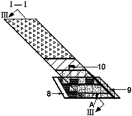 A method for mining hanging side mines by partition under an open-pit transportation system
