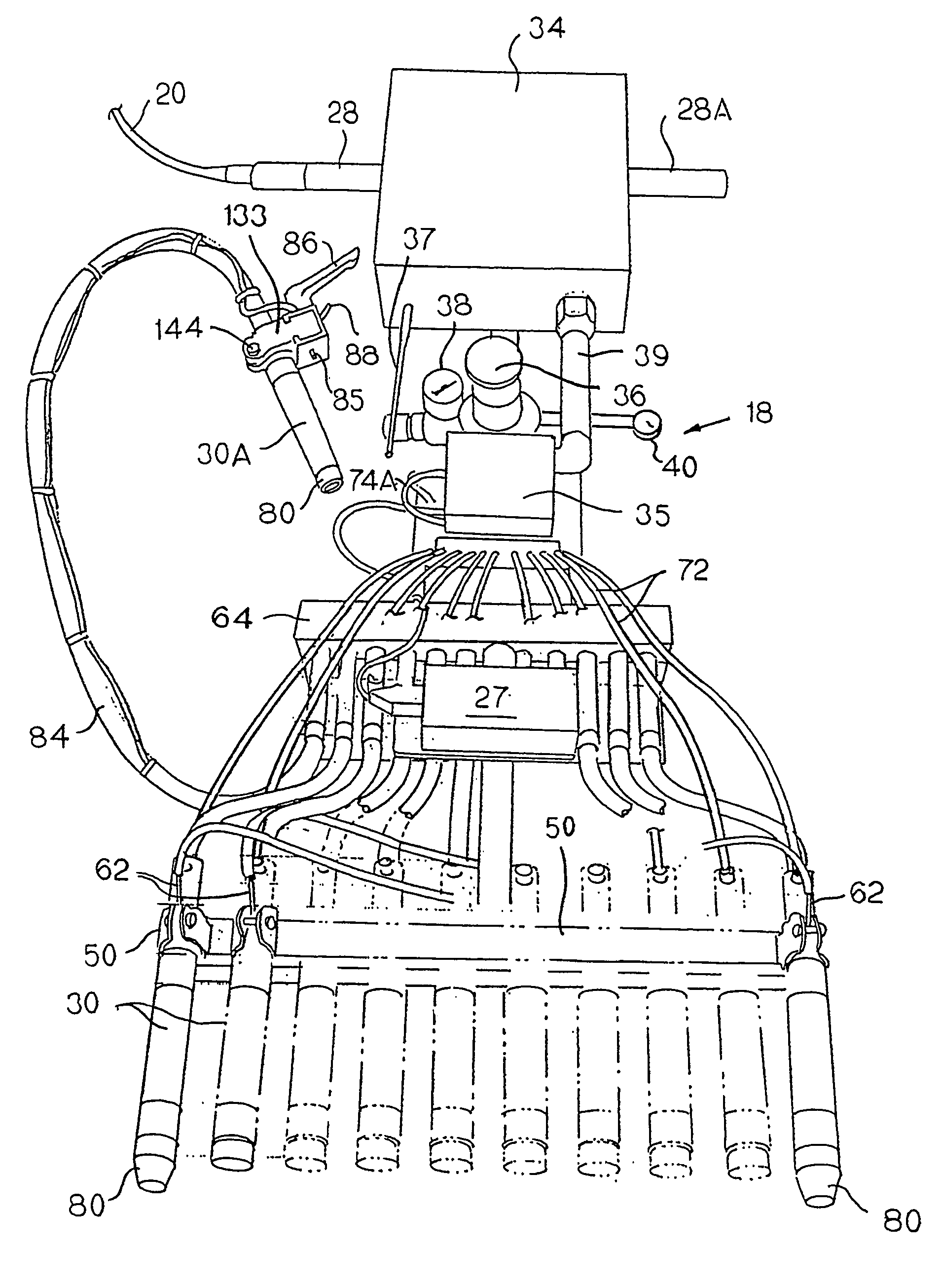 Method for measuring and displaying data for chemical reactor tubes