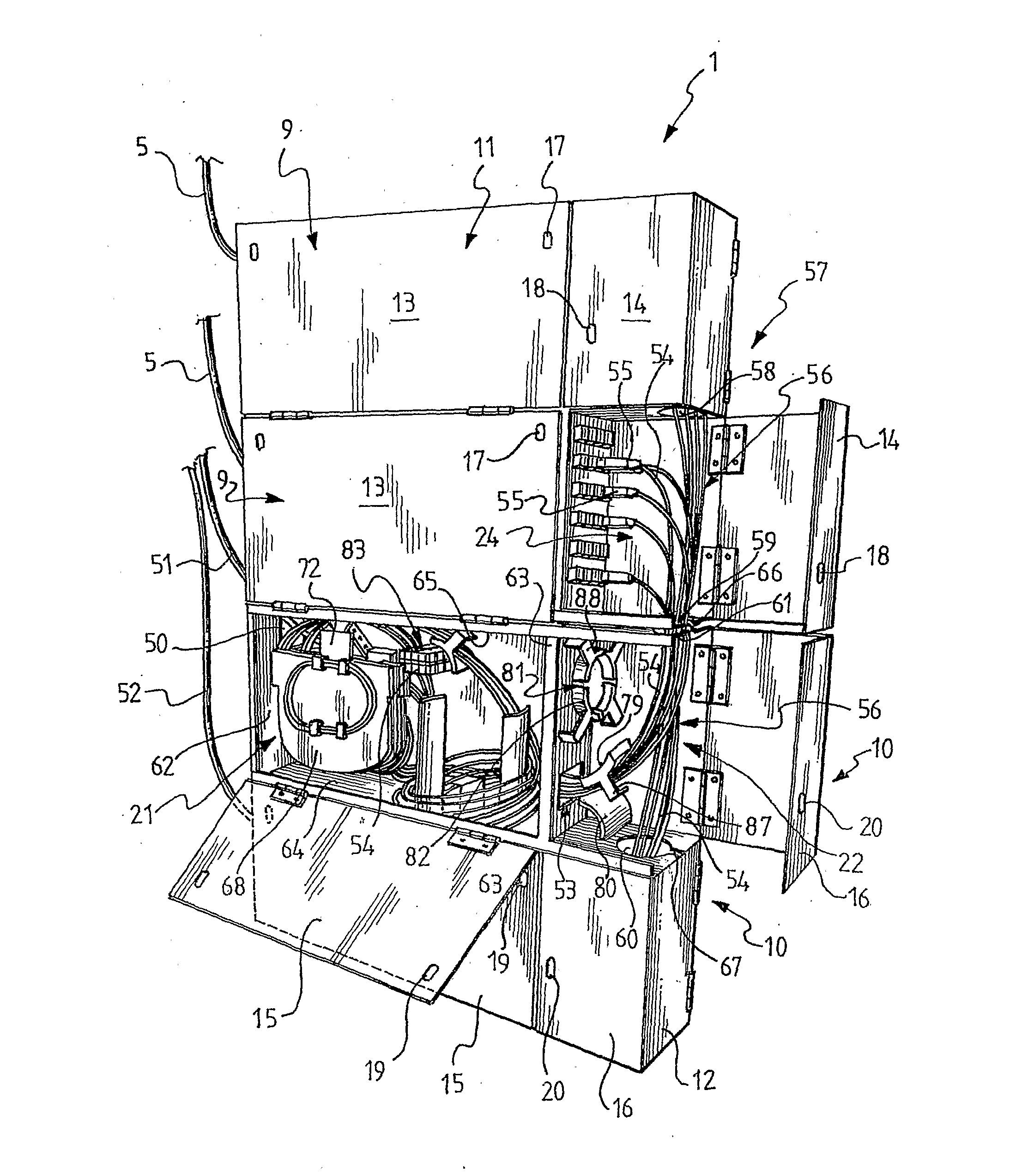 Modular system and methods for connecting an external communication network to a user network of a building