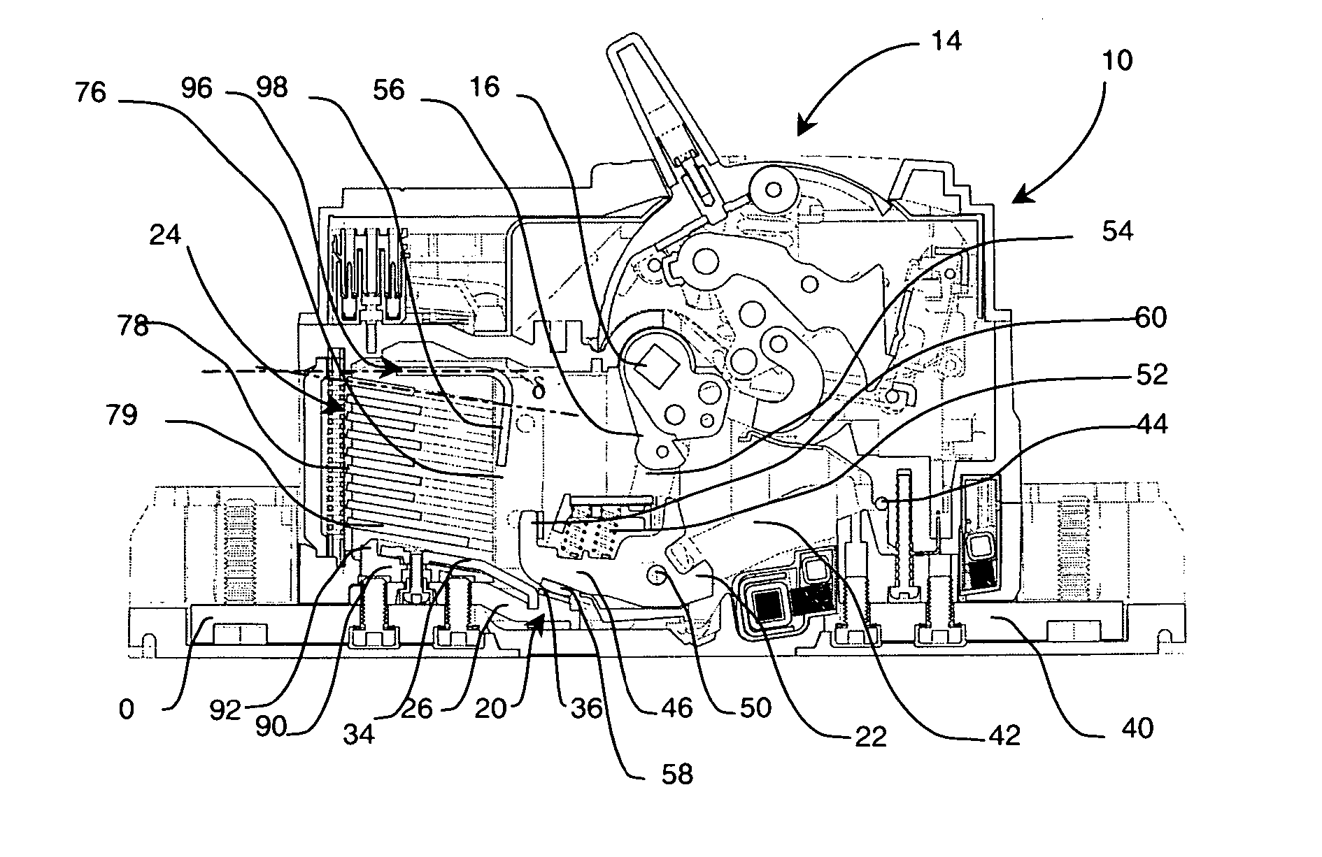 Switchgear device comprising an arc chute of reduced size