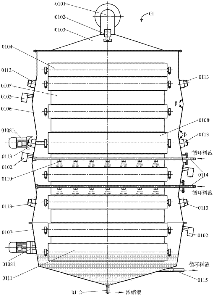 A continuous traction type omentum microwave evaporation method and device