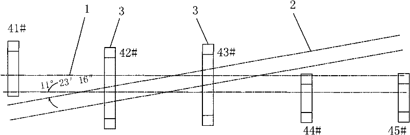 Double track bridge construction process crossing existing railway operational lines