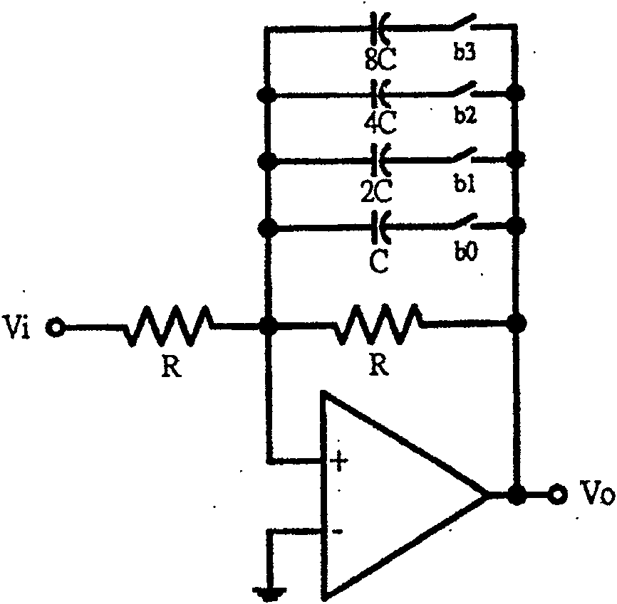 Programmable/adjustable active electric resistance-capacitance wave filter and radio communication system
