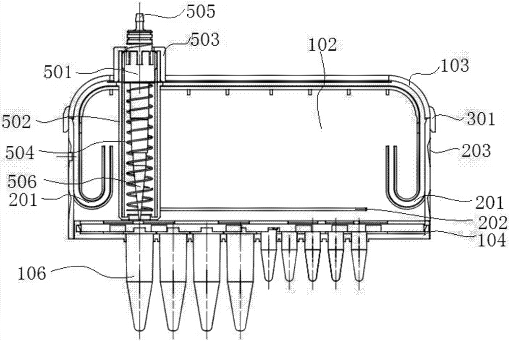 A kind of closed pathogen detection cartridge