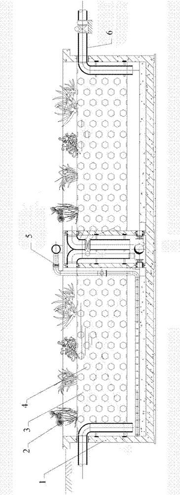 Artificial wetland and construction method thereof