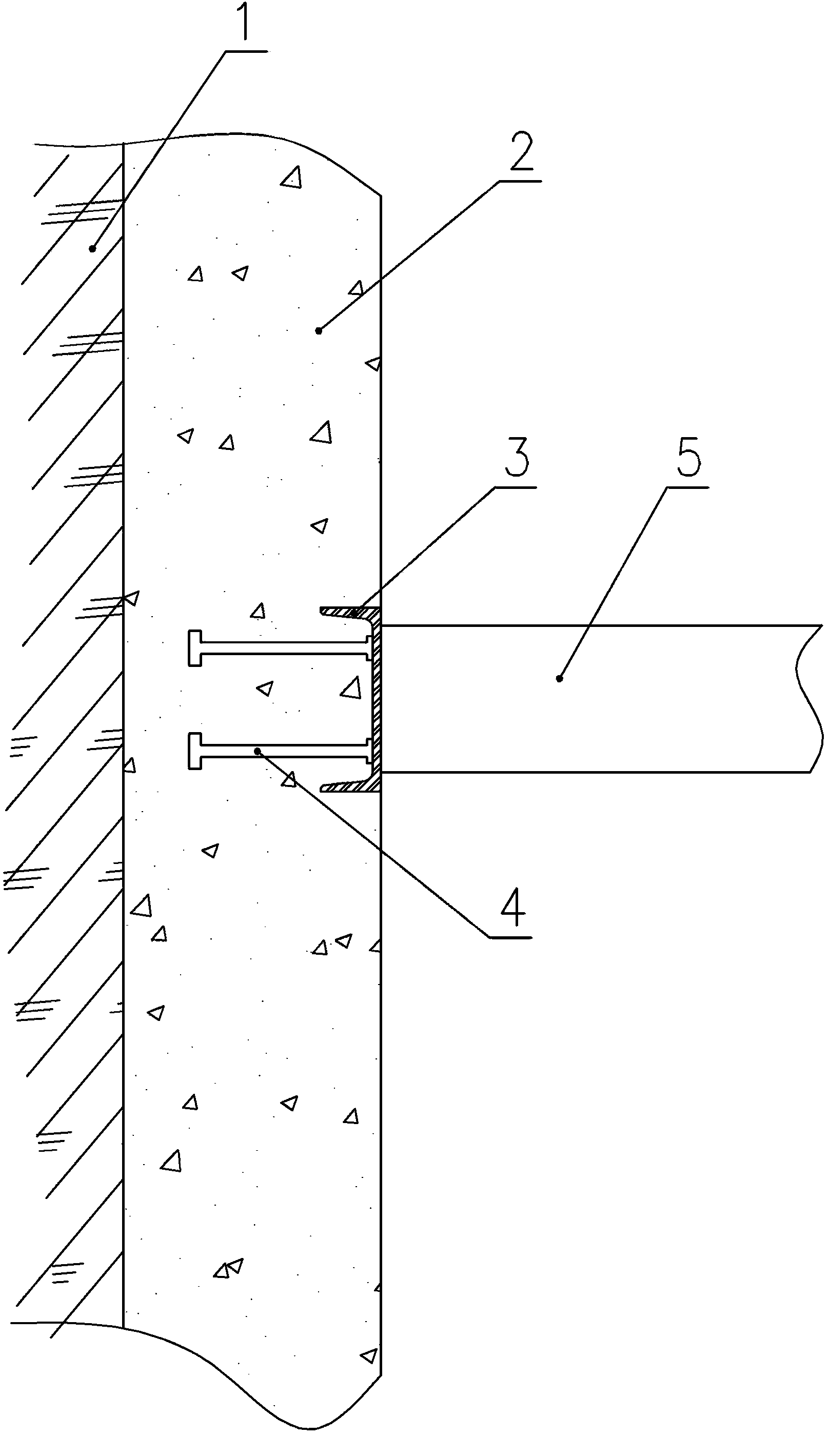 Method for fixing mine vertical shaft device
