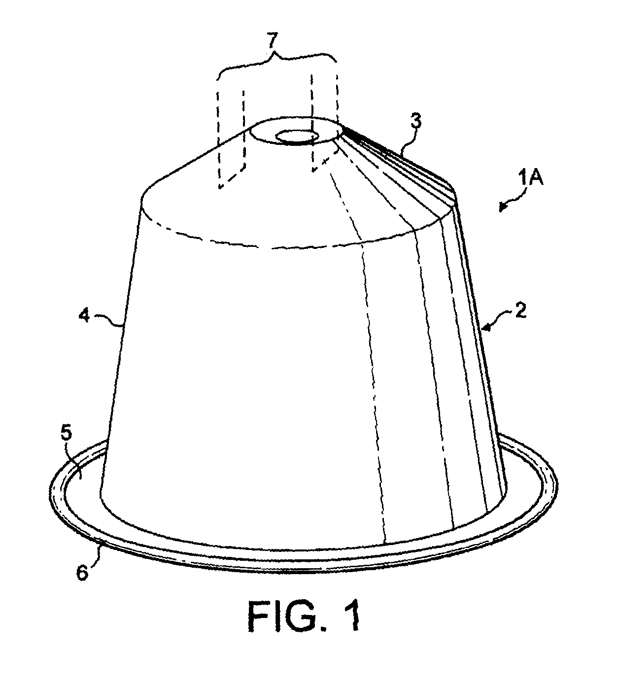 Capsule for preparing coffee in a device comprising a cartridge holder with relief and recessed elements