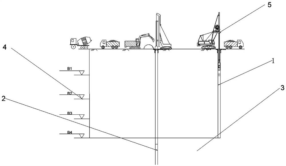 Semi-reverse construction method for large-span corridor structure along street