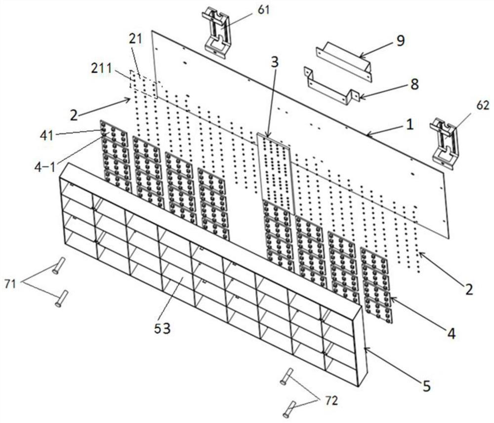 A lens module grid lighting fixture