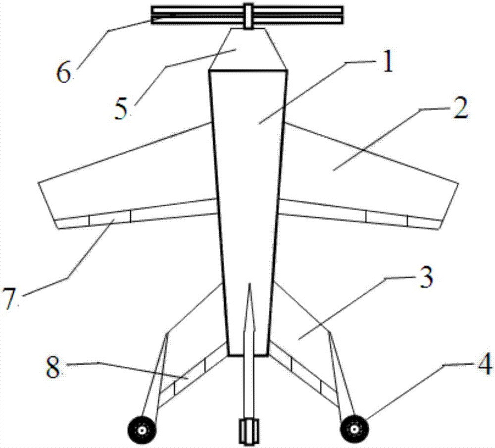 Vertical takeoff and landing fixed wing unmanned aerial vehicle with variable pitch propellers