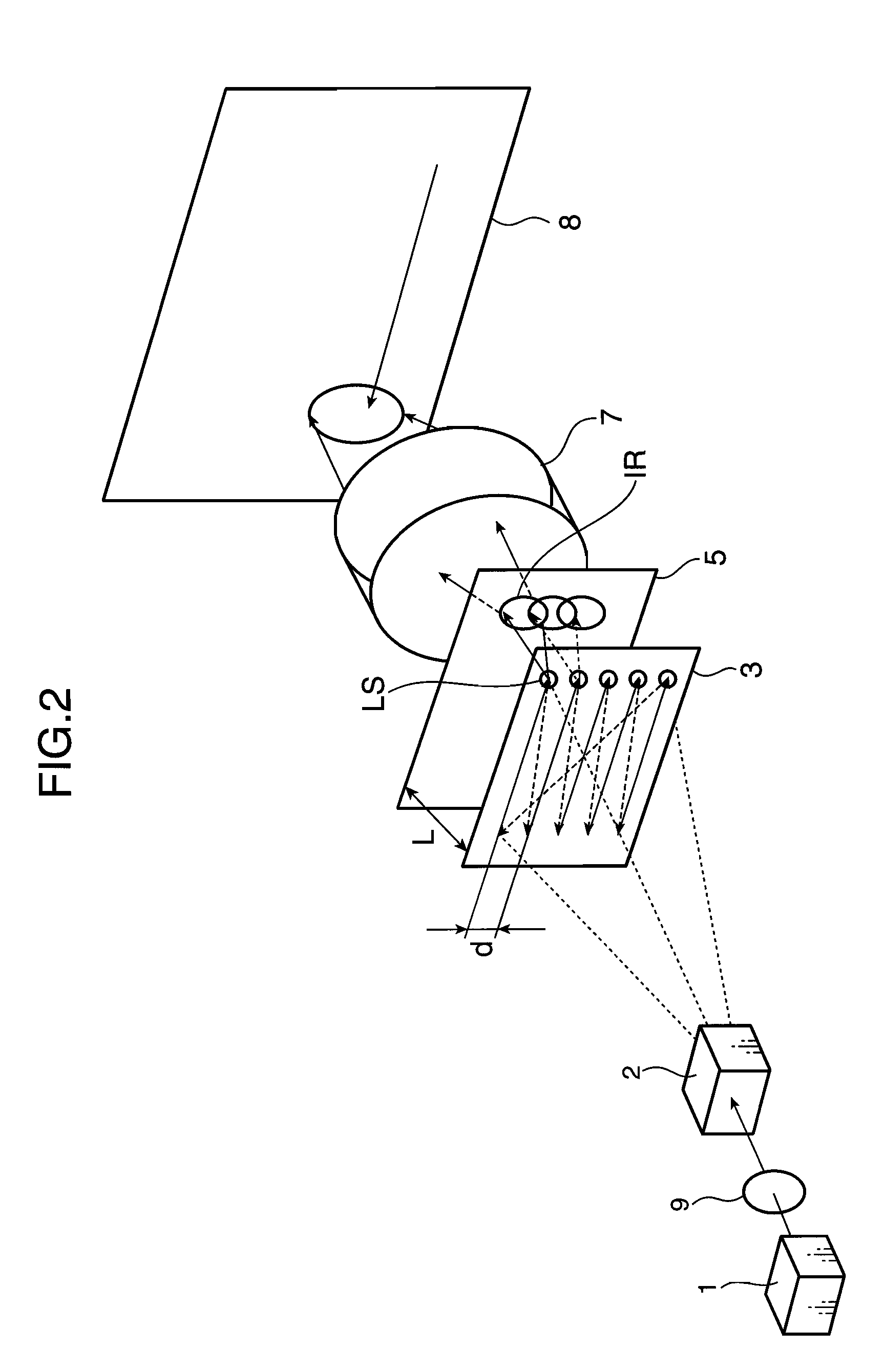 2-dimensional image display device or illumination device for obtaining uniform illumination and suppressing speckle noise