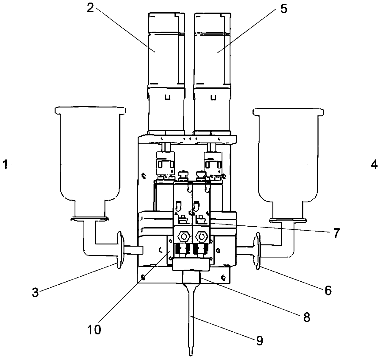 Antenna automatic quantitative potting device