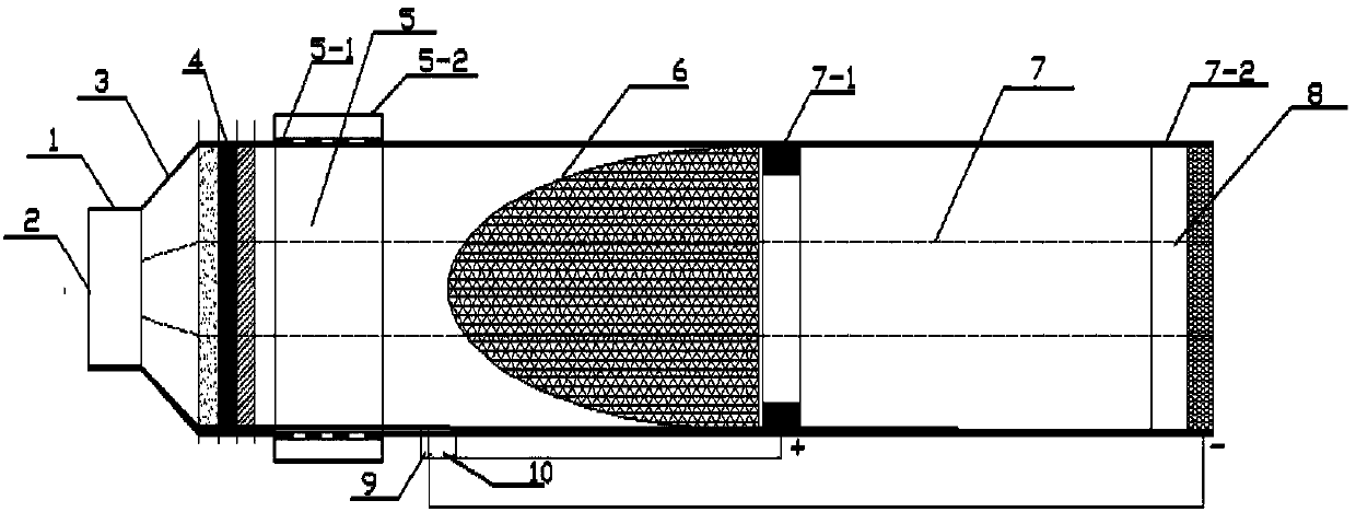 Tail gas purifying device capable of generating electricity through automobile tail gas waste heat temperature difference