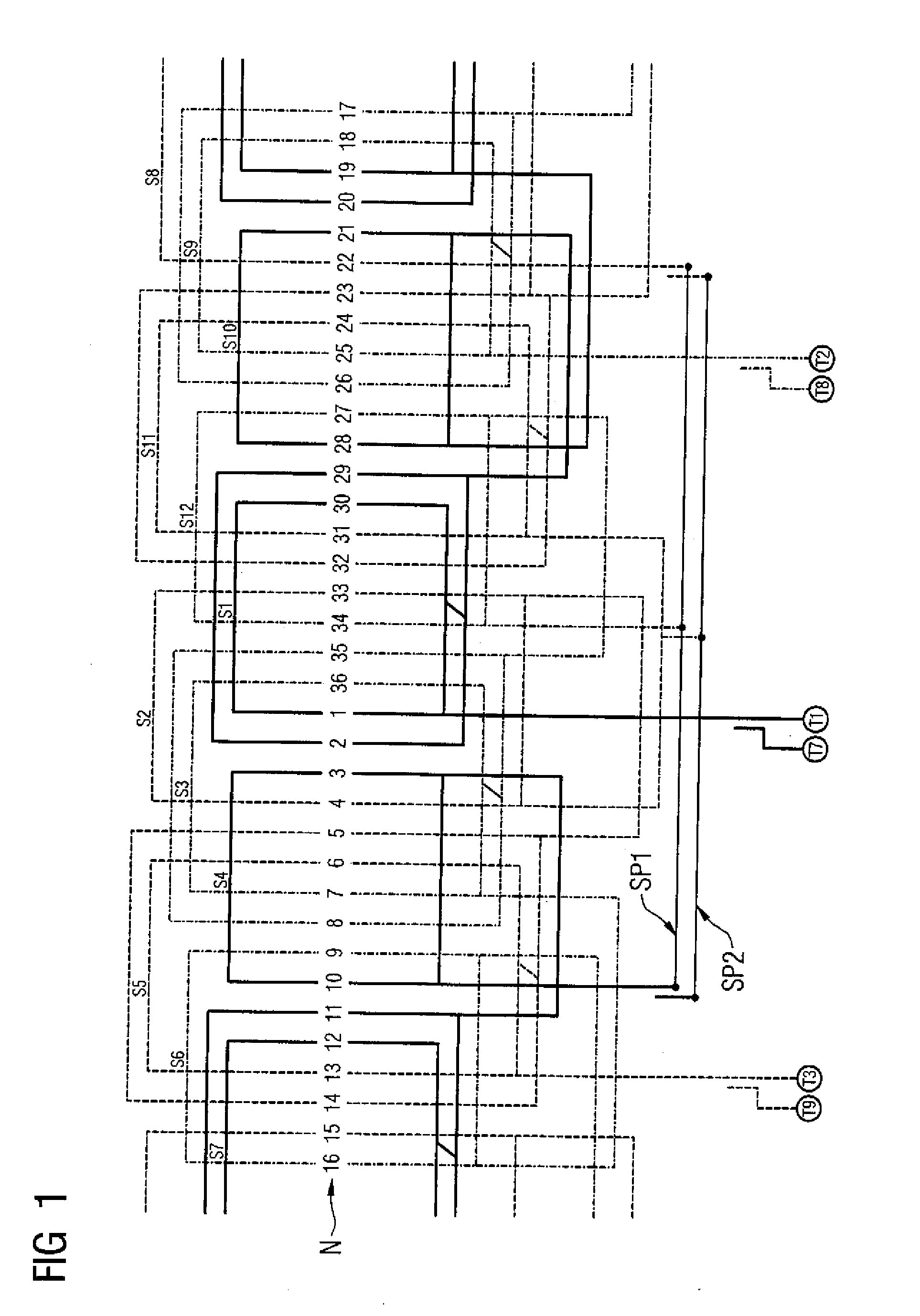 Electrical machine with part-winding circuit