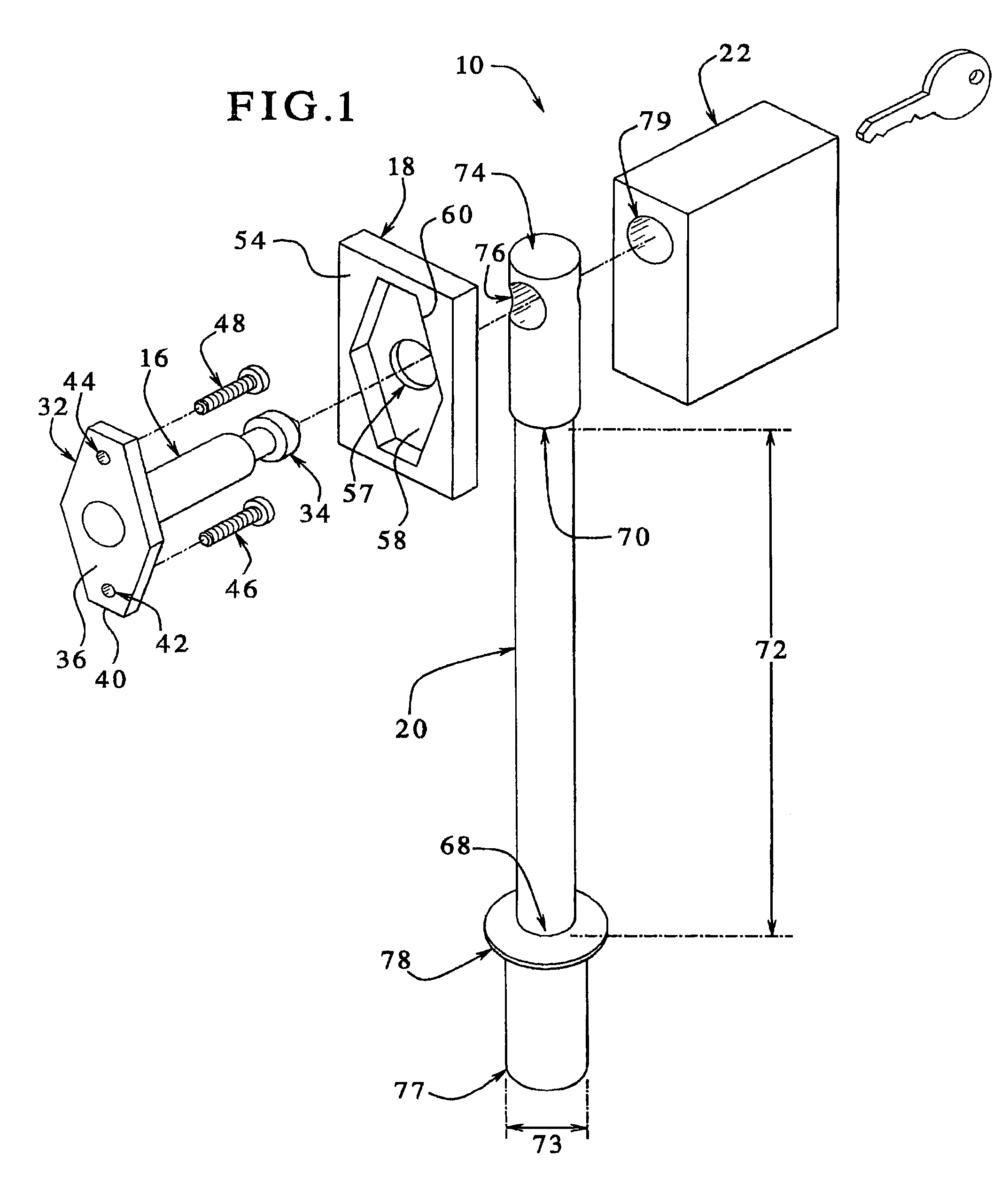 Apparatus, a system and a method for securing a device to a fixture