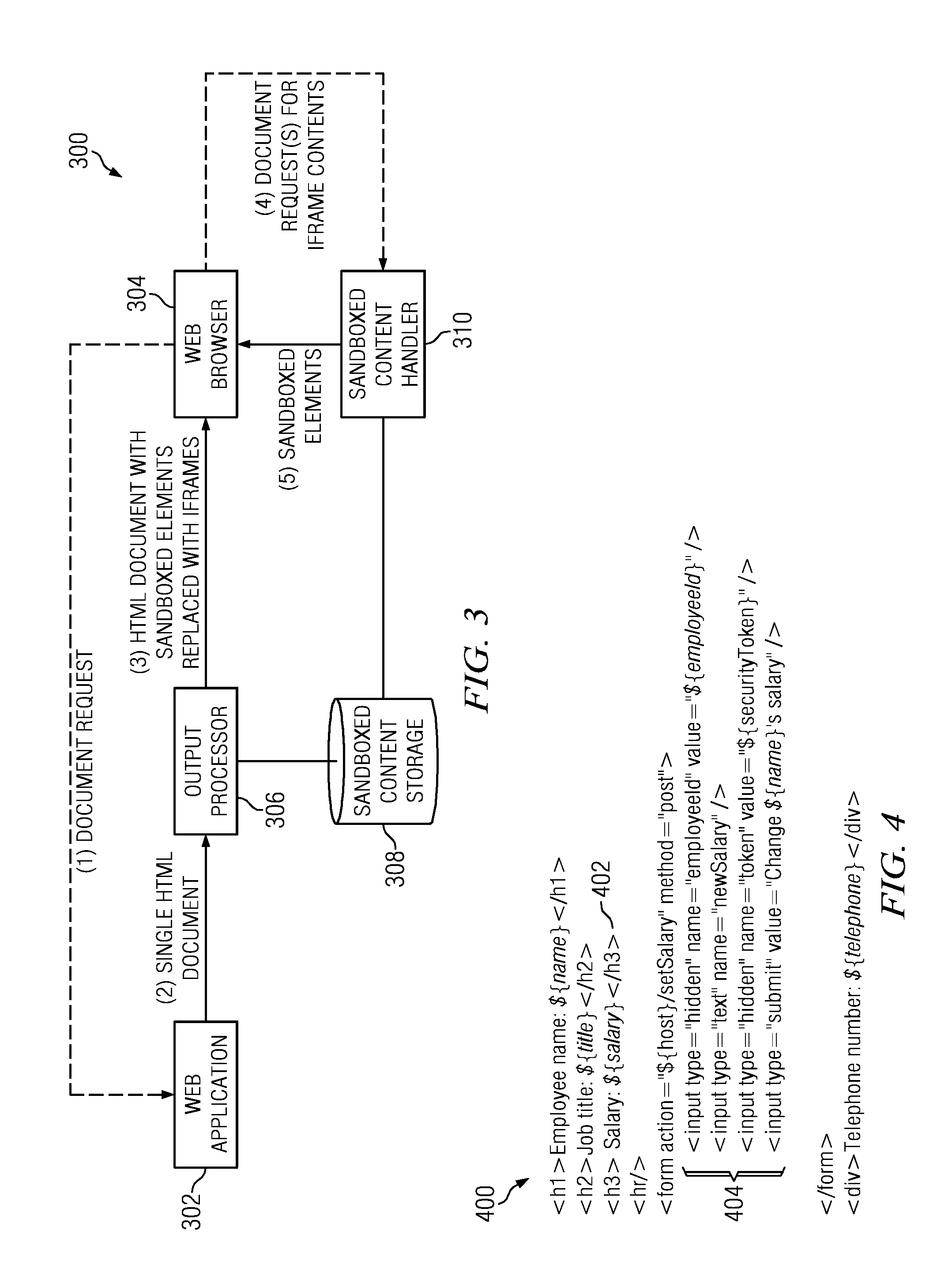 Method and Apparatus for Serving Content Elements of a Markup Language Document Protected Against Cross-Site Scripting Attack