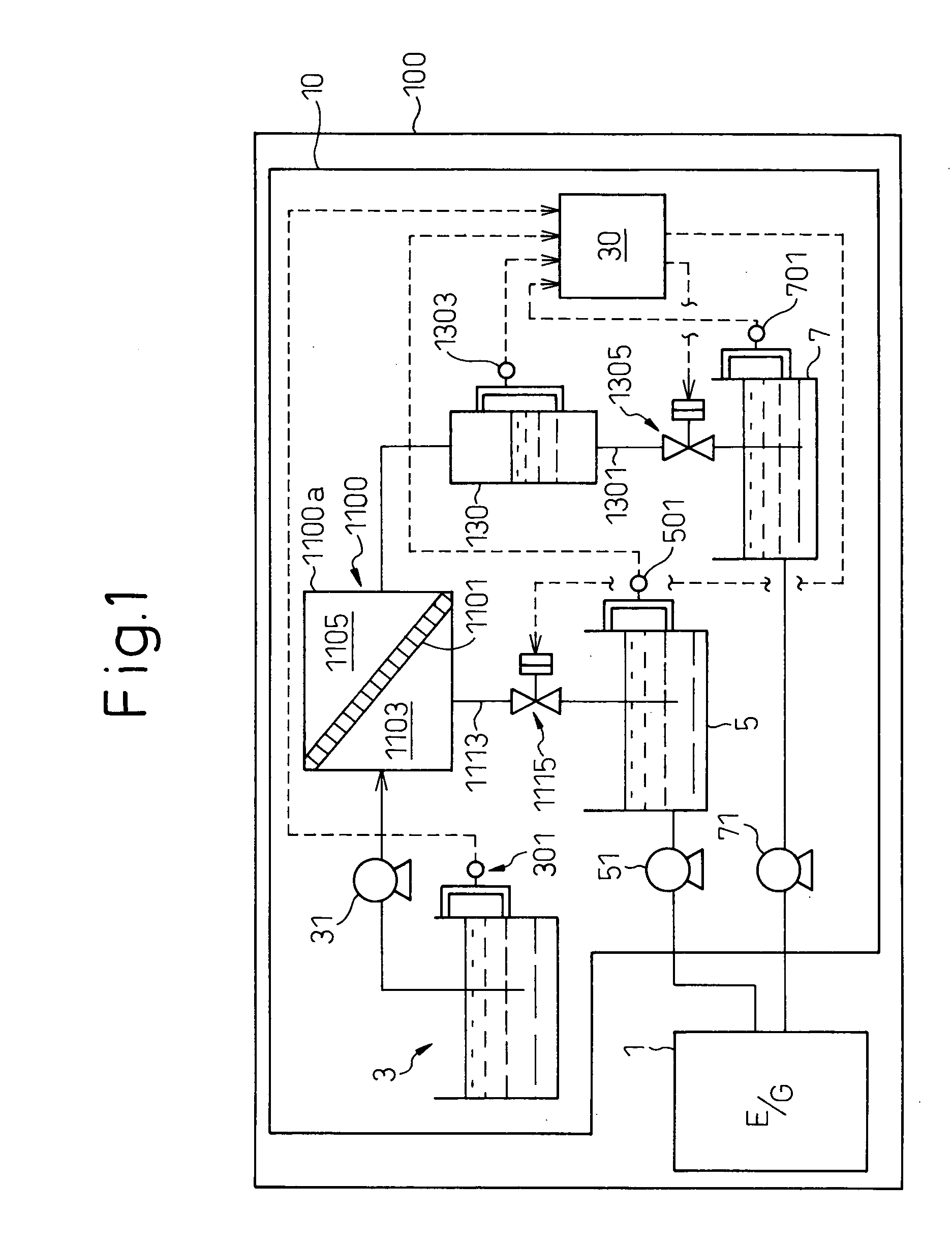 Onboard fuel separation apparatus for an automobile