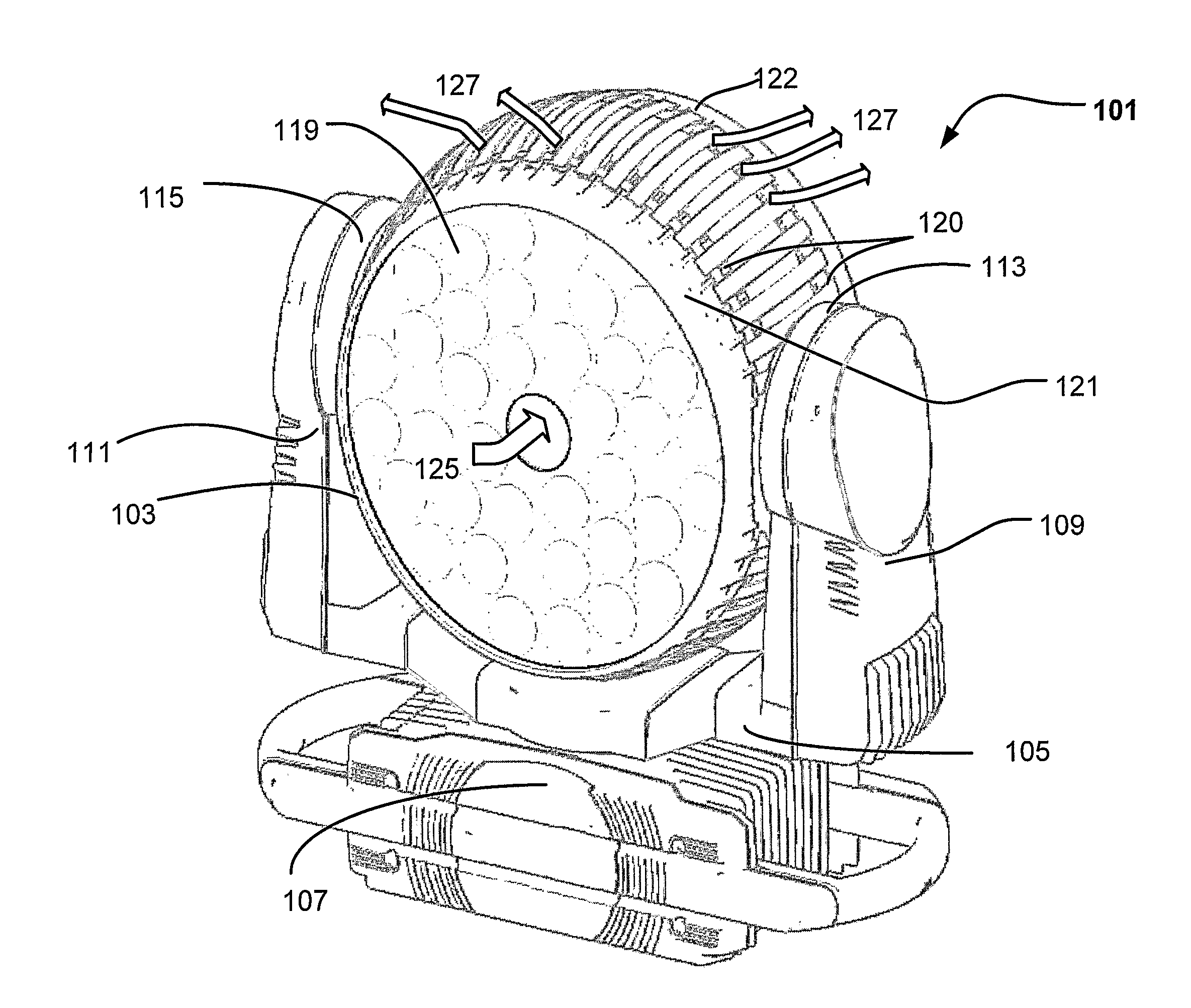 Moving head fixture and cooling module