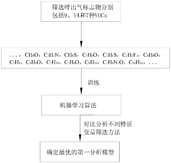 Expiratory air detection device and establishment method of expiratory air marker of expiratory air detection device