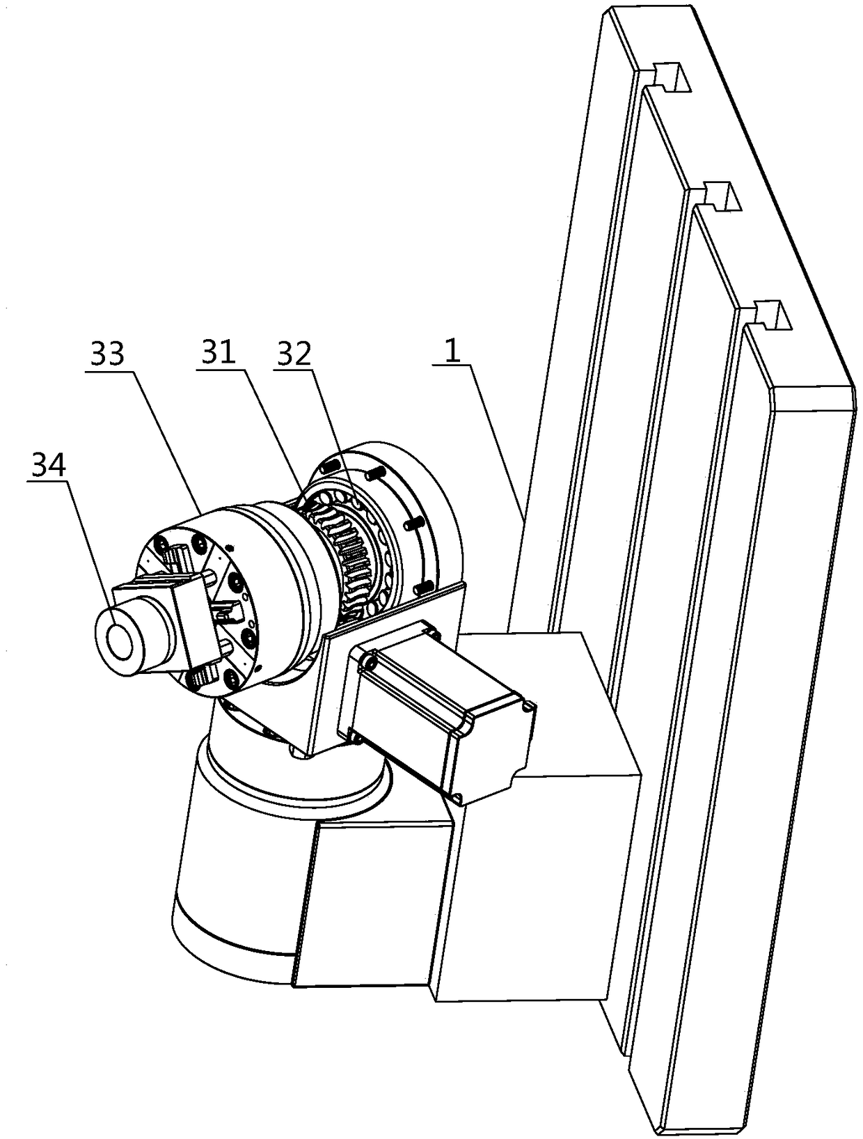 Motor drive multi-shaft combined mechanical arm system