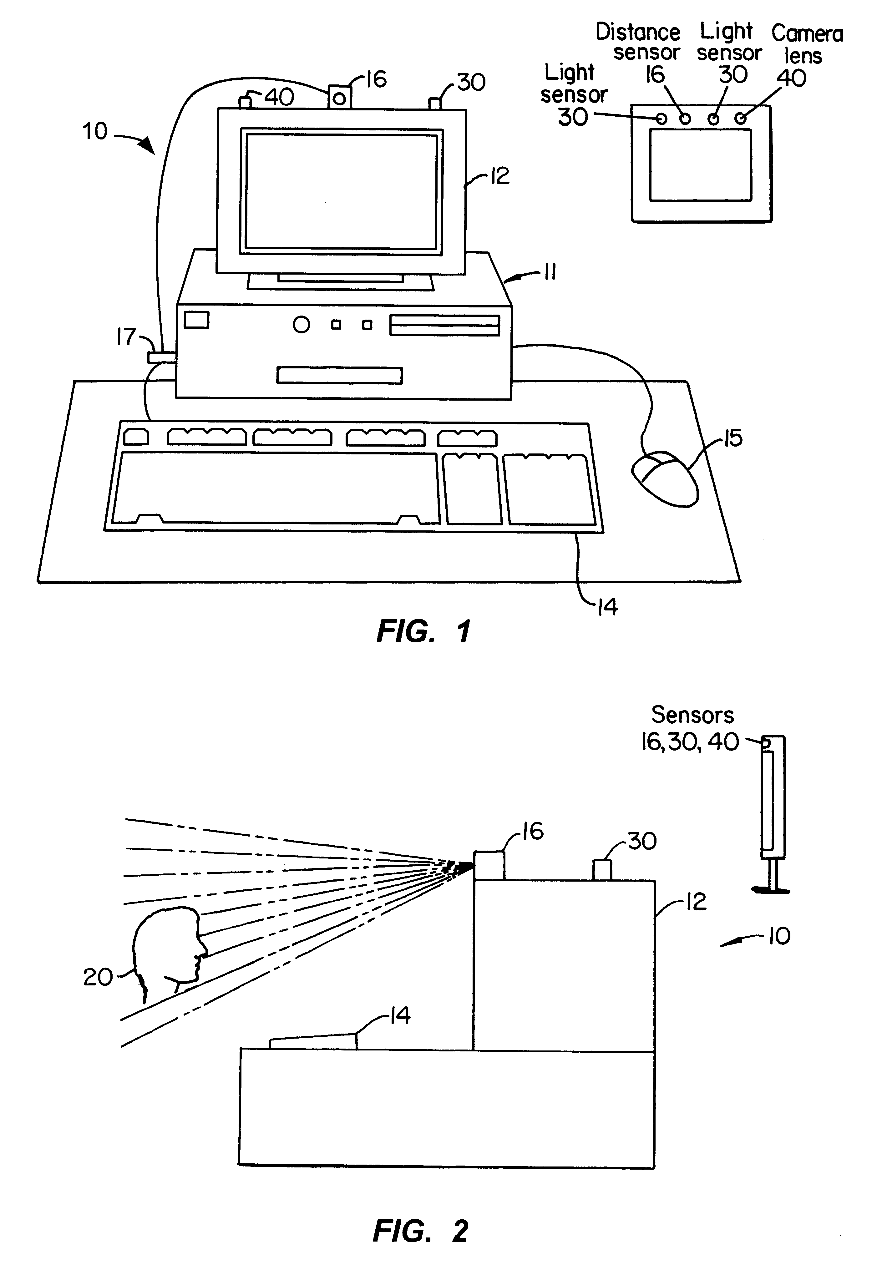 System and method for optimal viewing of computer monitors to minimize eyestrain