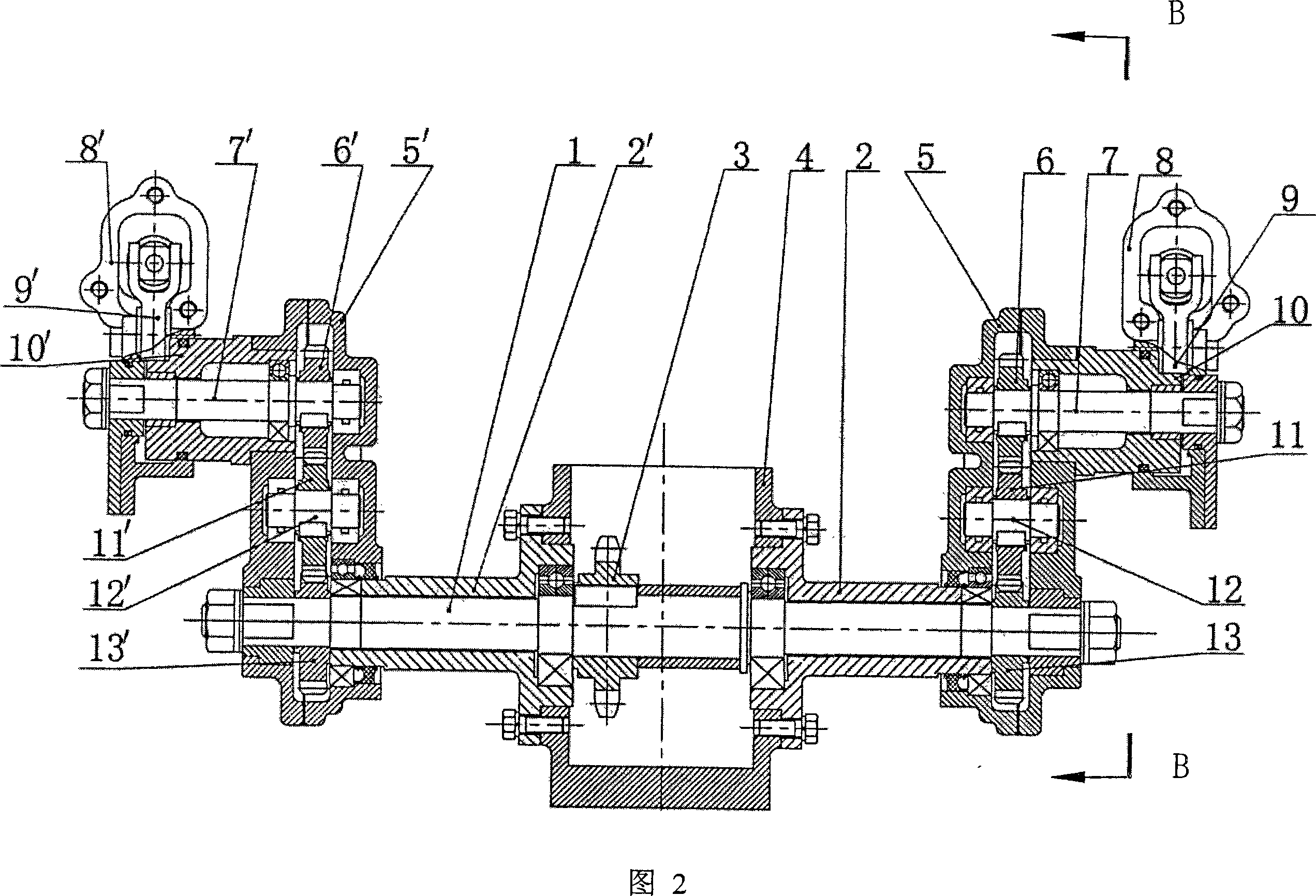 Rotary separating and planting mechanism with nonkunuckle gear of walking rice transplanter