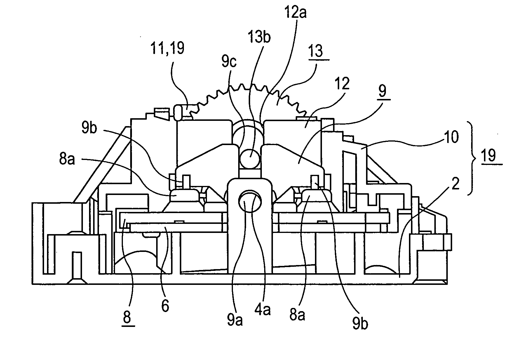 Switch device and steering switch apparatus equipped with the switch device