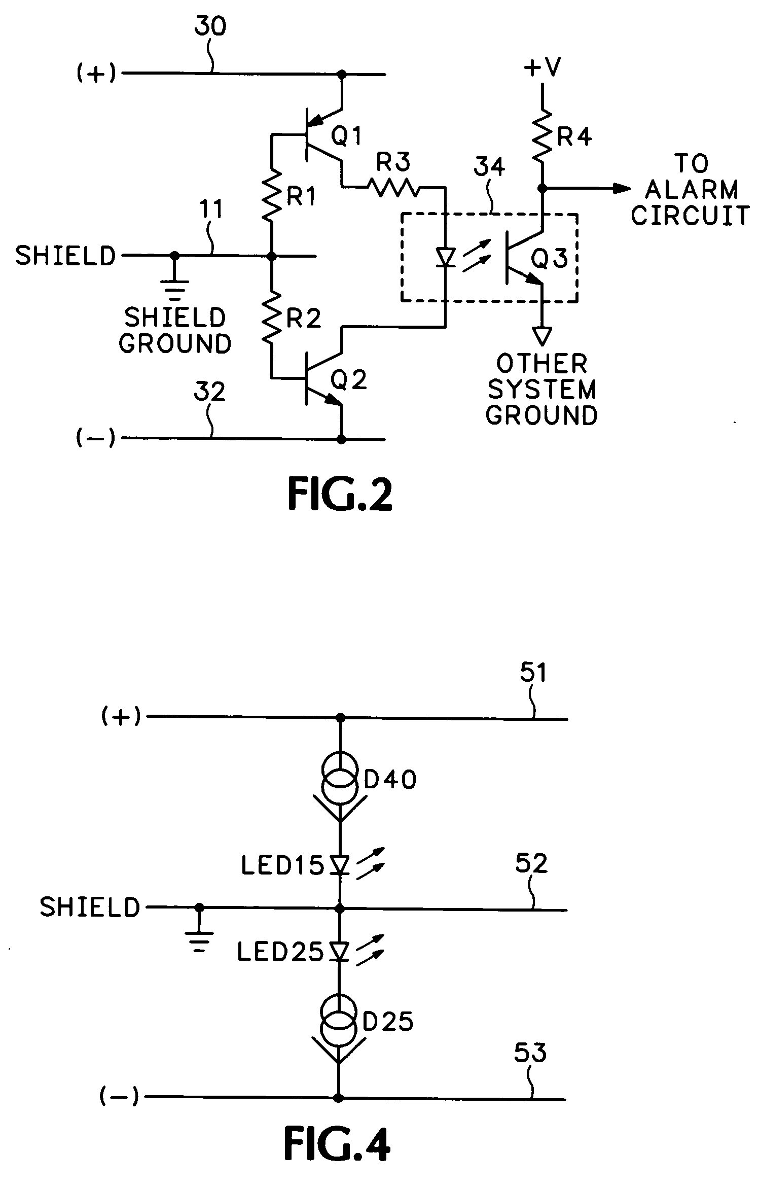 Short circuit detector for shield conductor in a fieldbus network