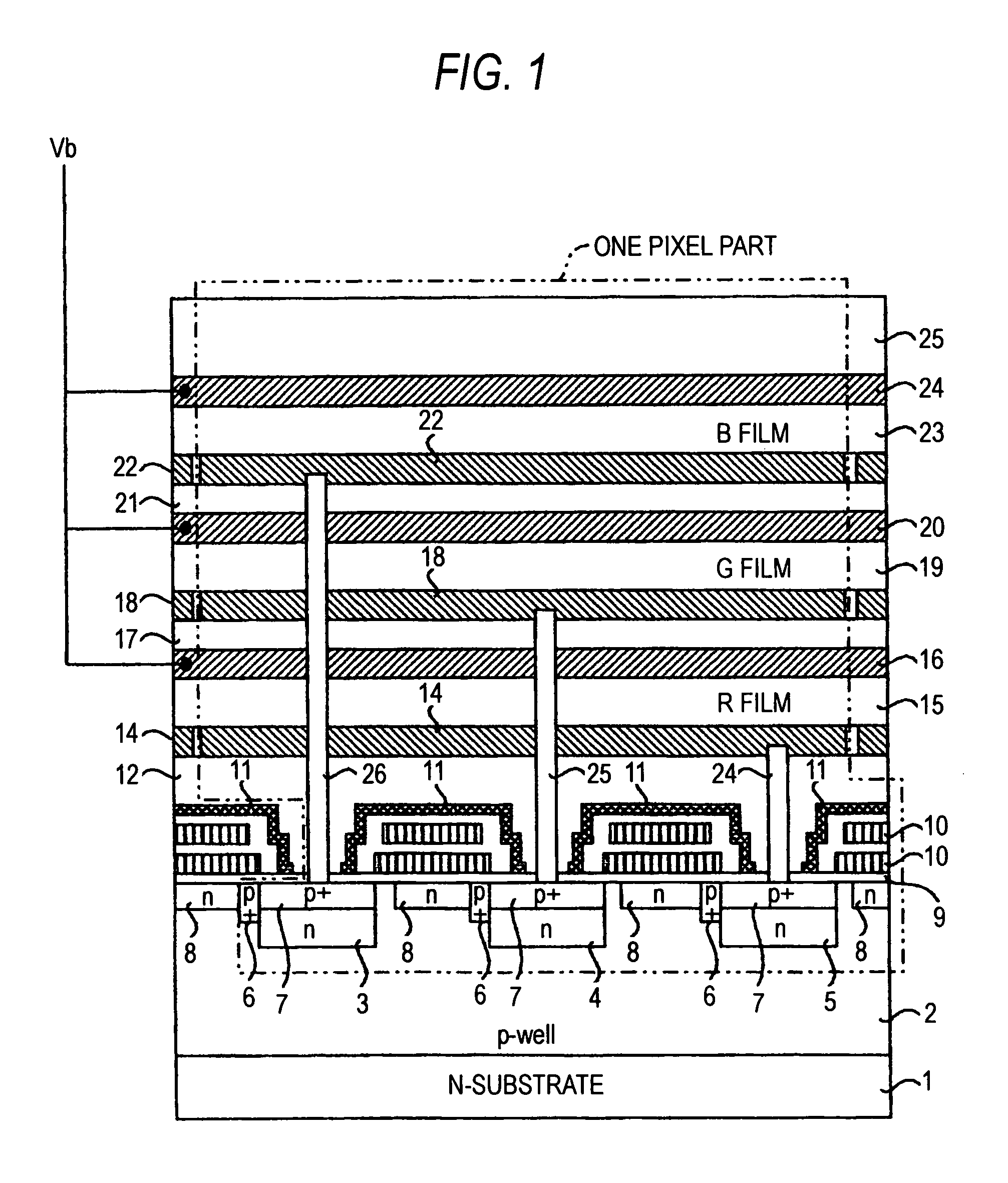 Solid-state imaging device including a plurality of pixel parts with a photoelectric conversion layer